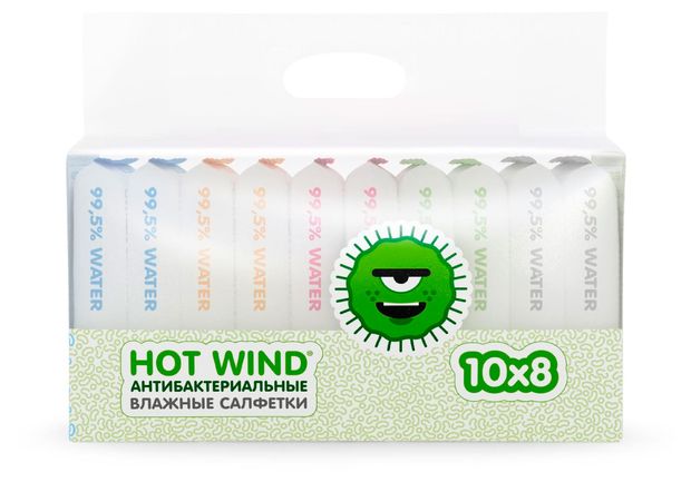 Салфетки влажные Lovular антибактериальные 10х8 шт 300₽