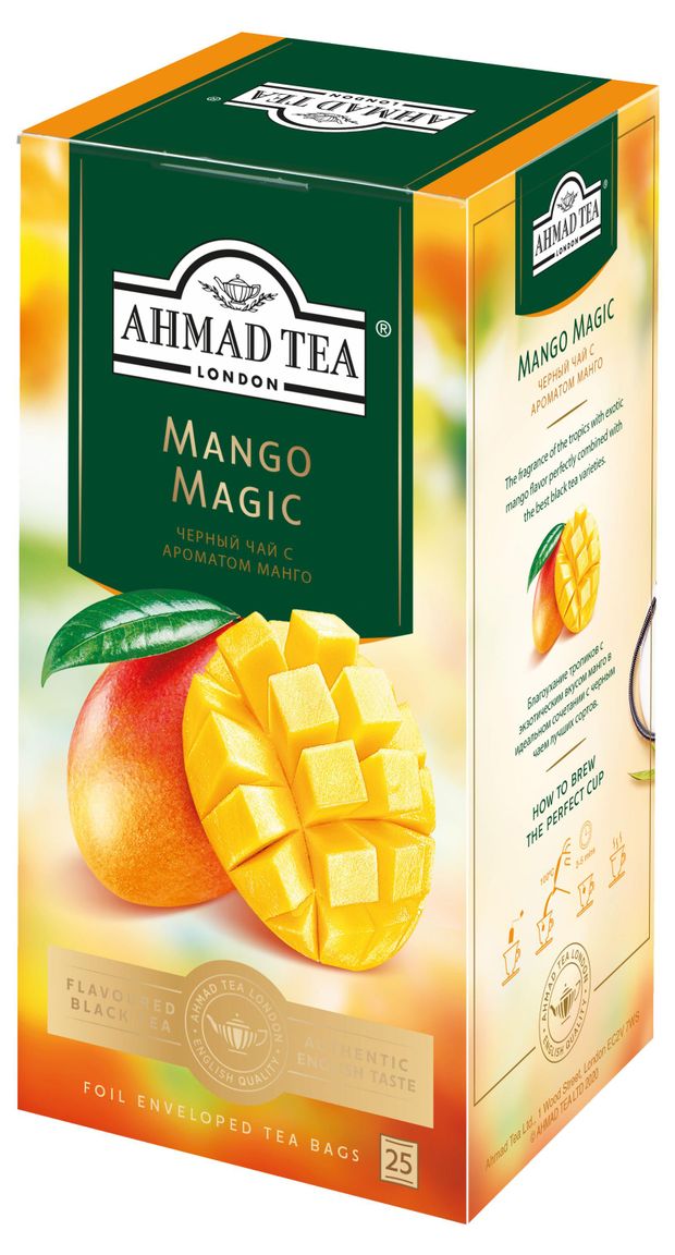  Чай чёрный Ahmad Tea Магия Манго, 25x1,5 г