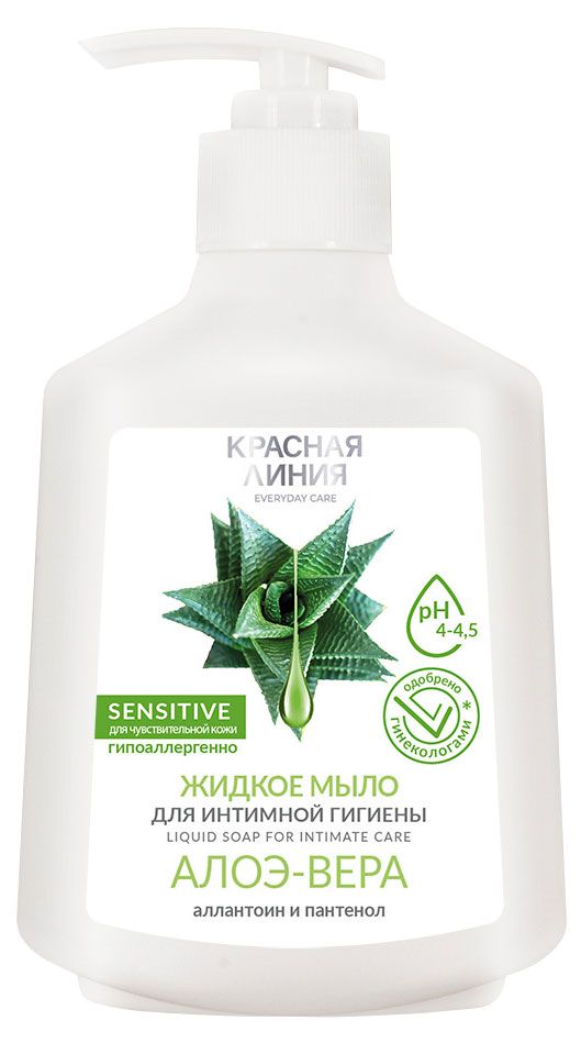 Крем-мыло жидкое для интимной гигиены Красная Линия Алоэ вера 250 мл 170₽