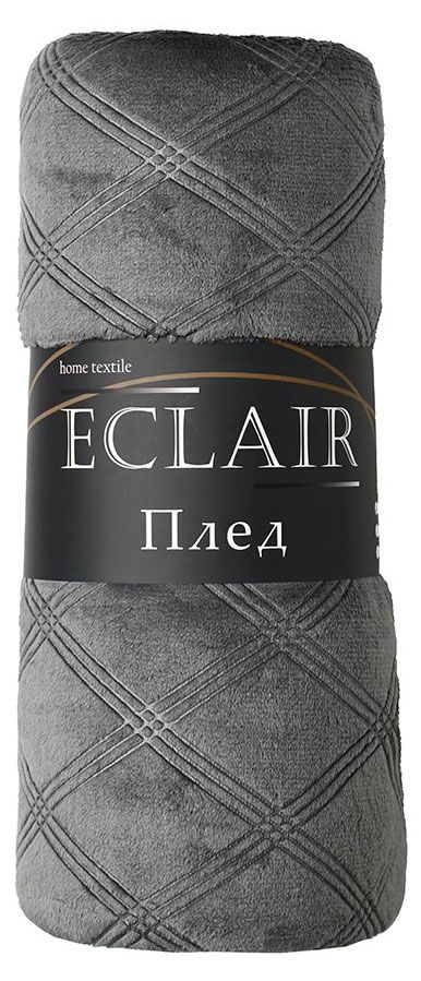Плед ECLAIR Клетка темно-серый 150х200 см 1350₽
