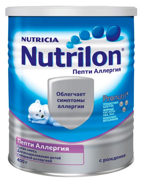Смесь суха молочная Nutrilon Пепти Аллергия с рождения БЗМЖ 400 г 1000₽