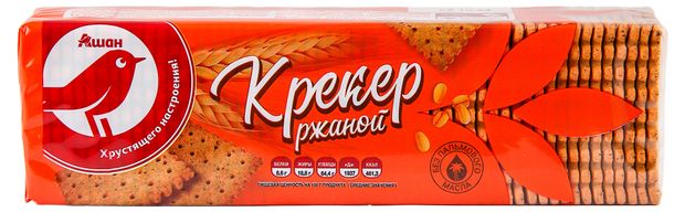 Крекеры ржаные АШАН Красная птица, 220 г