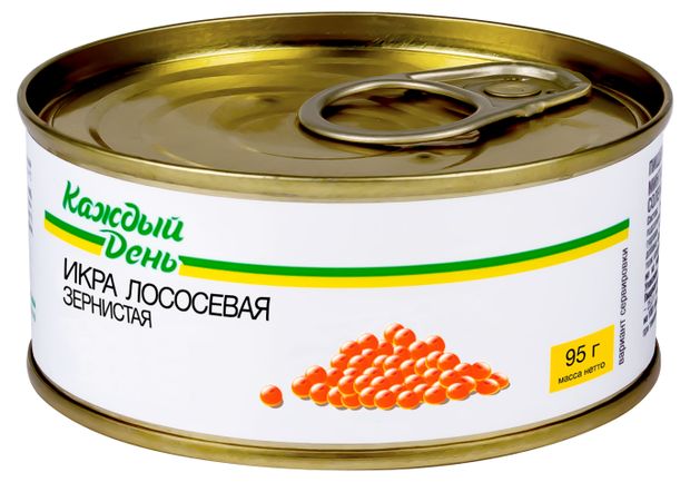 Икра лососевая Каждый день зернистая 95 г 550₽