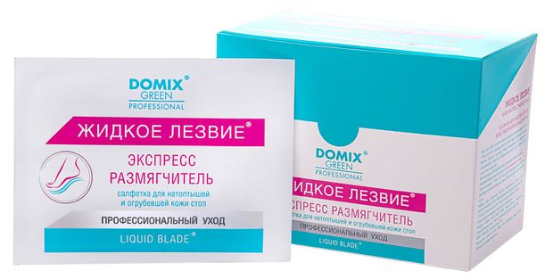 Салфетки для натоптышей и огрубевшей кожи стоп Domix Green Professional, 17 мл 1 шт