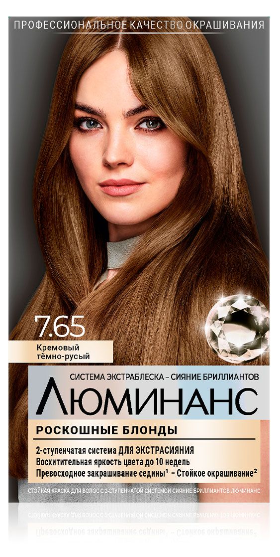 фото Краска для волос люминанс темно-русый тон 7.65, 150 мл