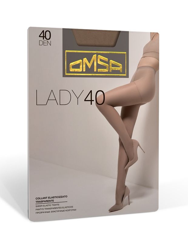 Колготки женские Omsa Lady 40 темно-бежевые, размер 5