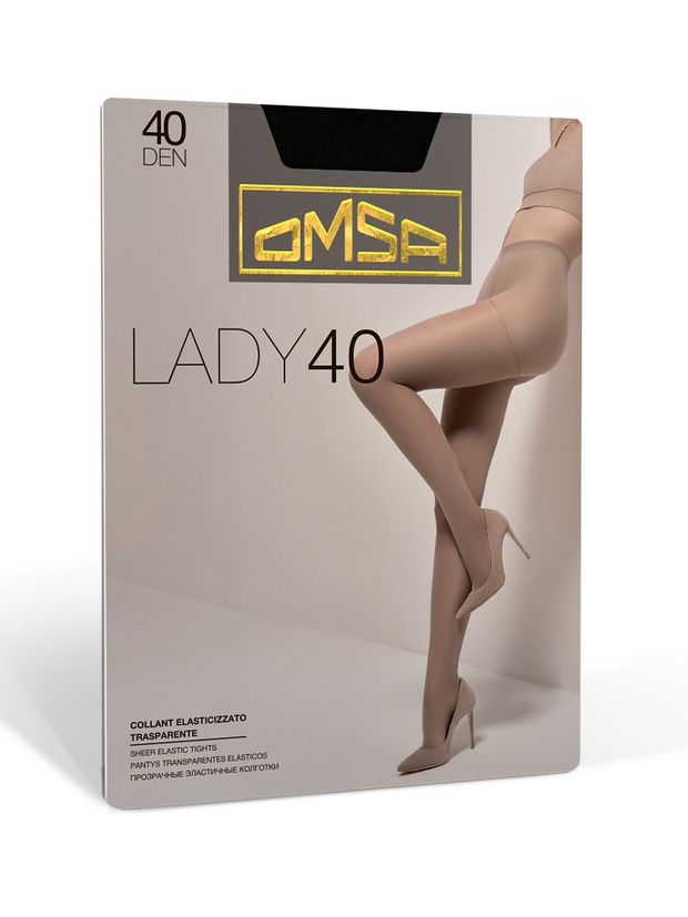 Колготки женские Omsa Lady 40 черные, размер 4