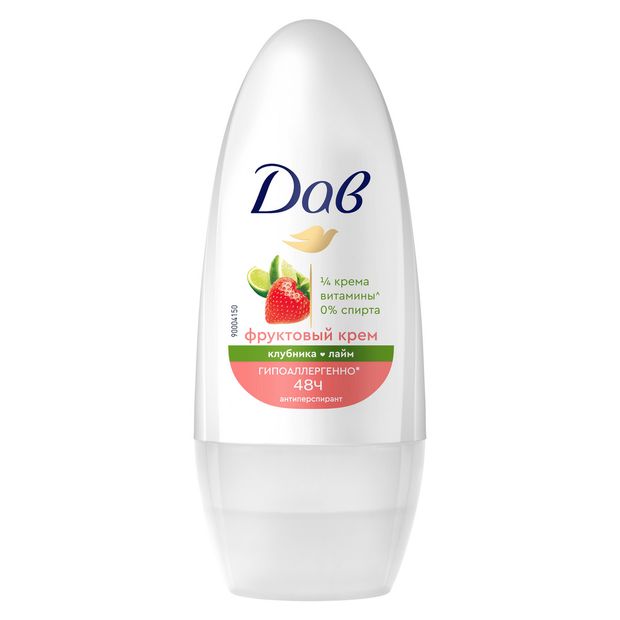 Антиперспирант шариковый Дав гипоаллергенный Клубника лайм с защитой от пота и запаха на 48 ч, 50 мл