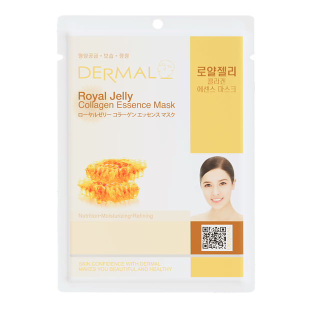 фото Маска тканевая dermal essence mask с экстрактом пчелиного маточного молочка, 24 мл