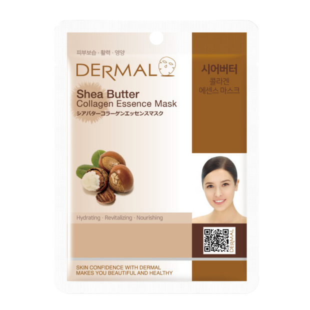 фото Маска тканевая dermal essence mask с маслом ши и коллагеном, 23 мл