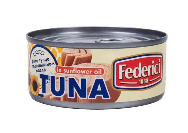 Тунец Federici филе в подсолнечном масле 160 г 200₽