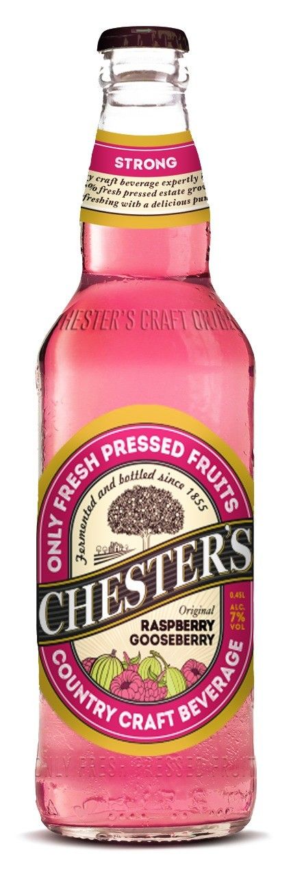 Пивной напиток Chester's малина крыжовник фильтрованный, 450 мл