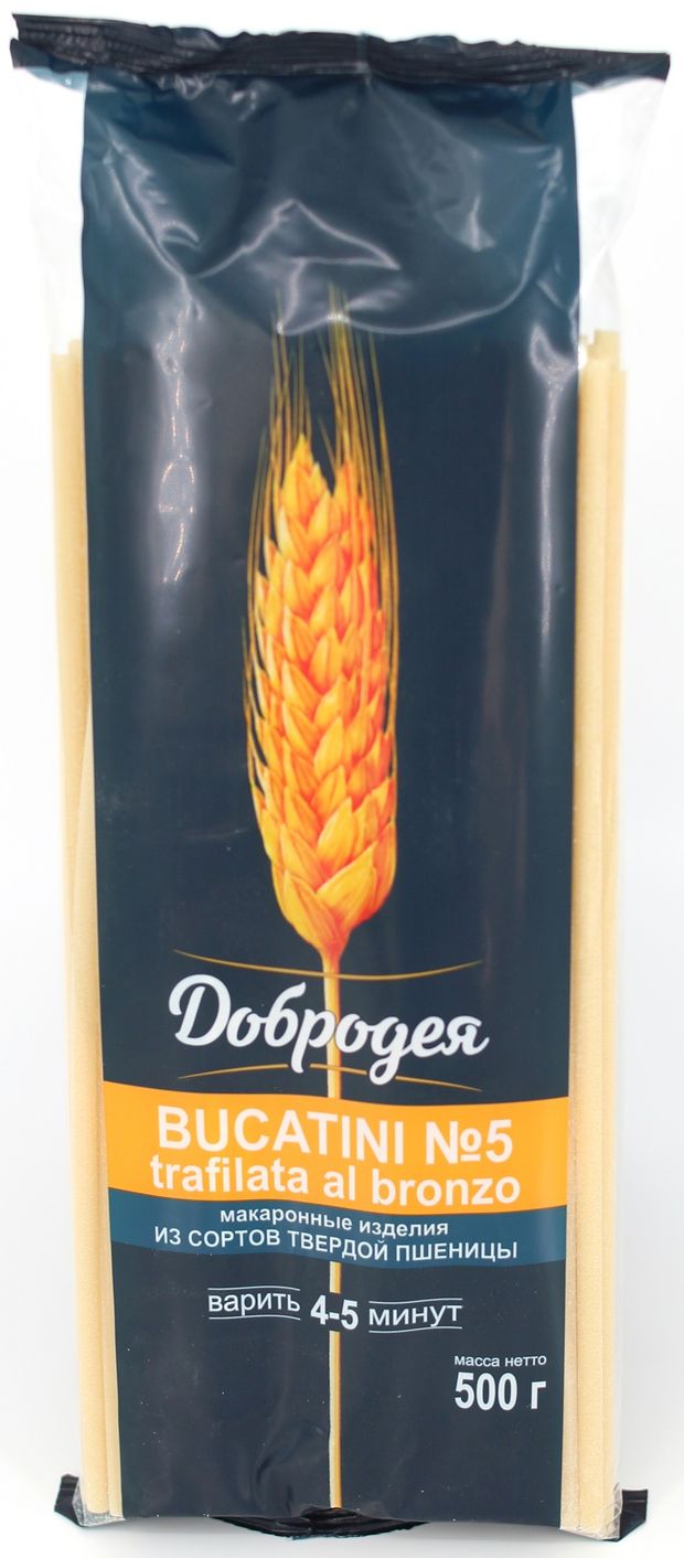 Макаронные изделия Добродея Bucatini 5 лапша, 400 г