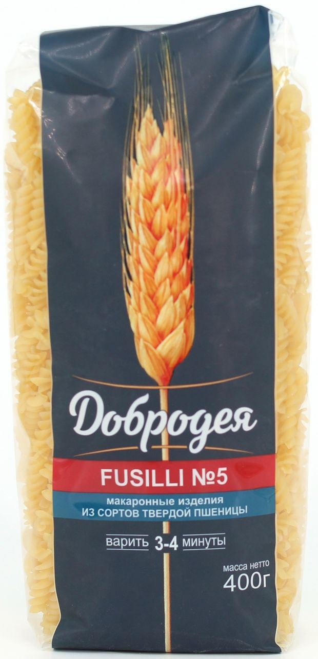 Макаронные изделия Добродея Fusilli 5, 400 г