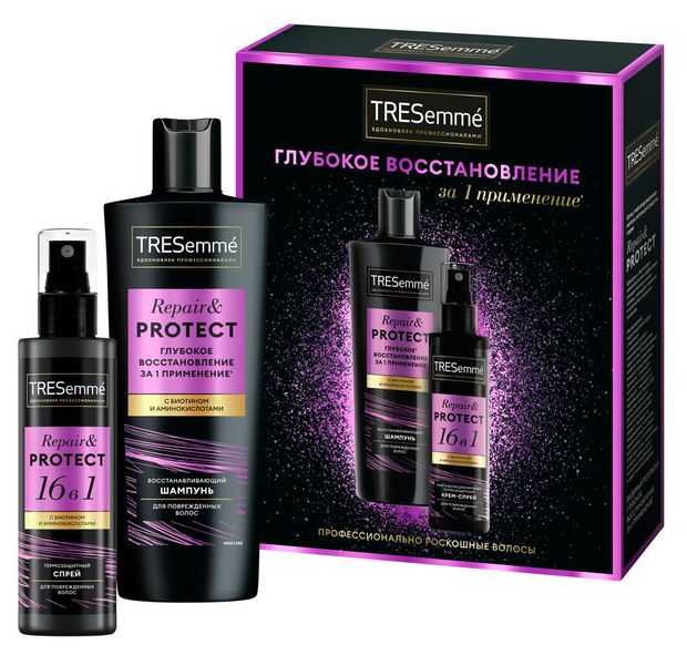 Набор подарочный TRESemm Repair&Protect шампунь волос + спрей для волос, 420 мл