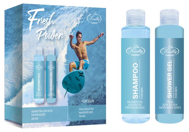 Набор подарочный Liss Kroully шампунь для волоc + гель для душа, 2х260 мл