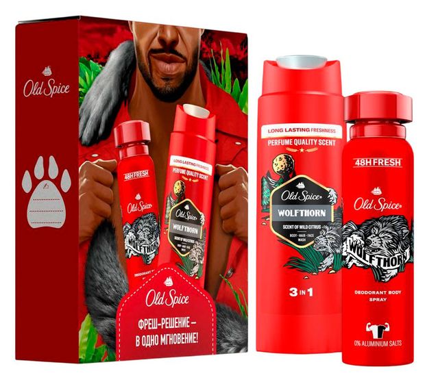 фото Набор подарочный old spice гель для душа 3в1 + дезодорант, 400 мл