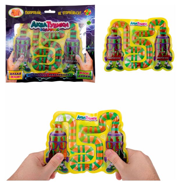 Игрушка антистресс 1TOY Акватубики Бодрячок Энергия Монстра
