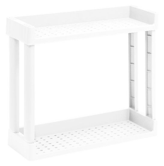 Полка навесная Violet Vikea 2-х ярусная белая, 395х130х345 мм