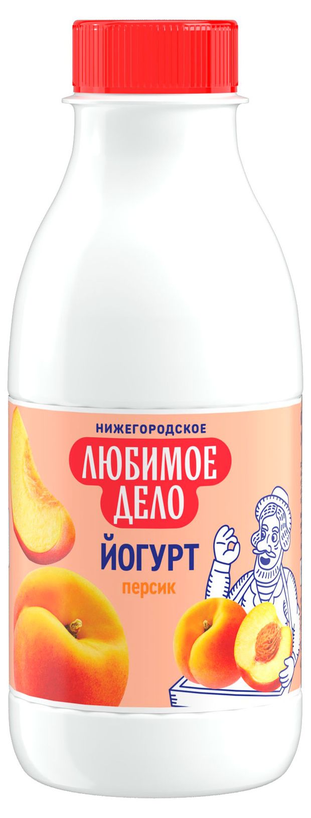 Йогурт питьевой Любимое дело с персиком 1,5% БЗМЖ, 420 г