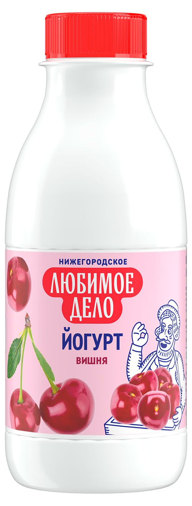 Йогурт питьевой Любимое дело с вишней 1,5% БЗМЖ, 420 г