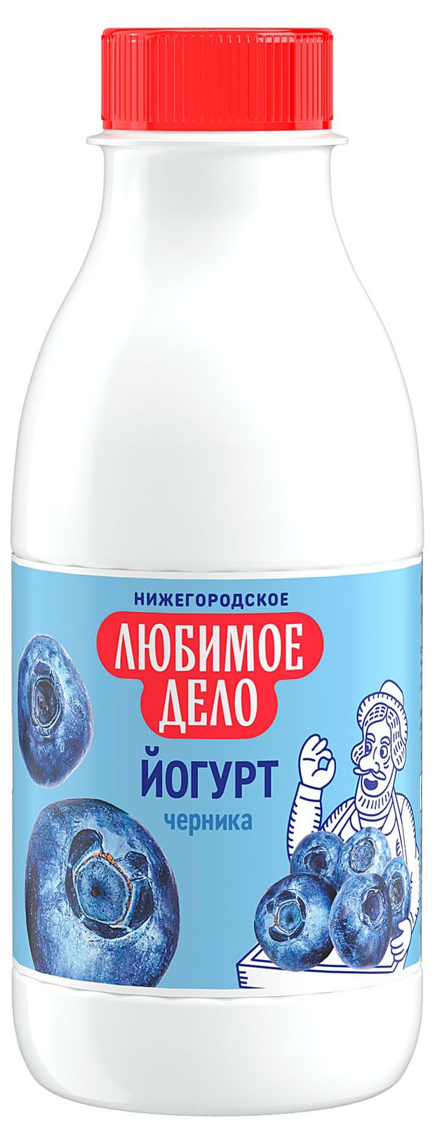 Йогурт питьевой Любимое дело с черникой 1,5% БЗМЖ, 420 г