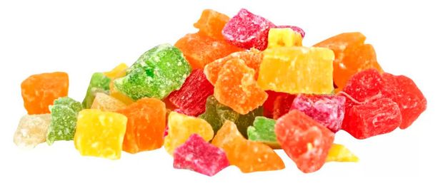 Ананас кубики Фуд Арт микс цукаты, вес