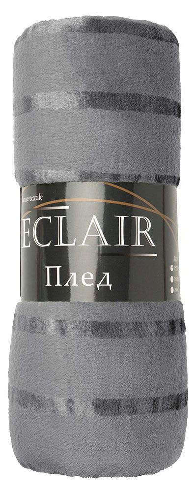 Товары для дома  Ашан Плед ECLAIR серый, 200х220 см
