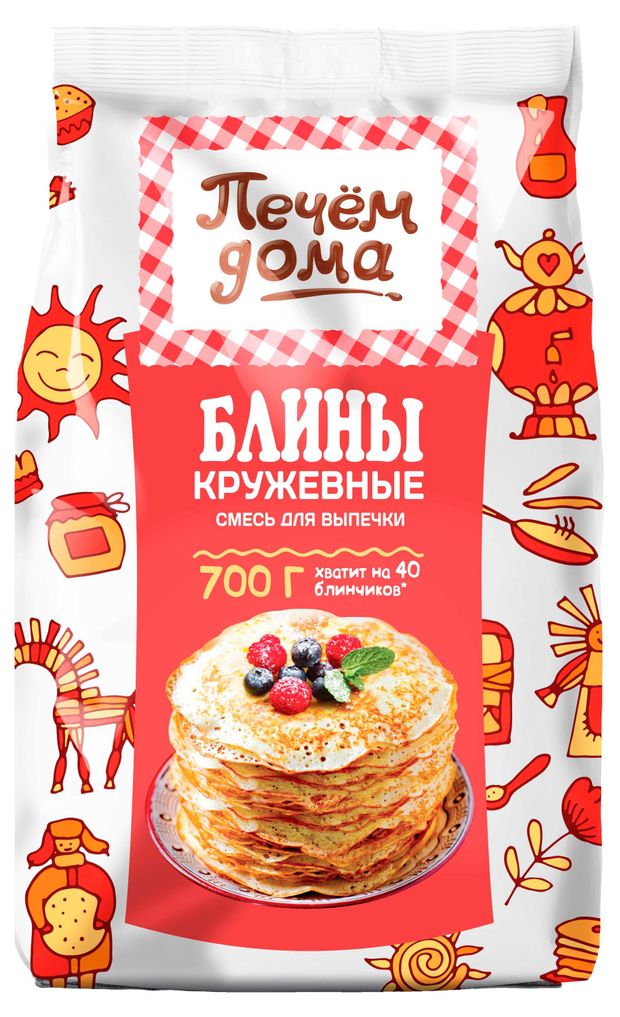 Смесь для выпечки Печем Дома Блины Кружевные, 700 г