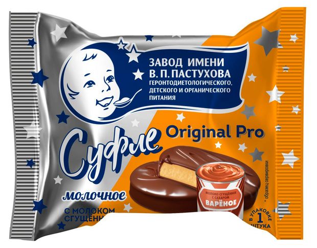 Пирожное Суфле молочное ЗГДиОП им. В.П.Пастухова со сгущенным молоком охлажденное, 30 г