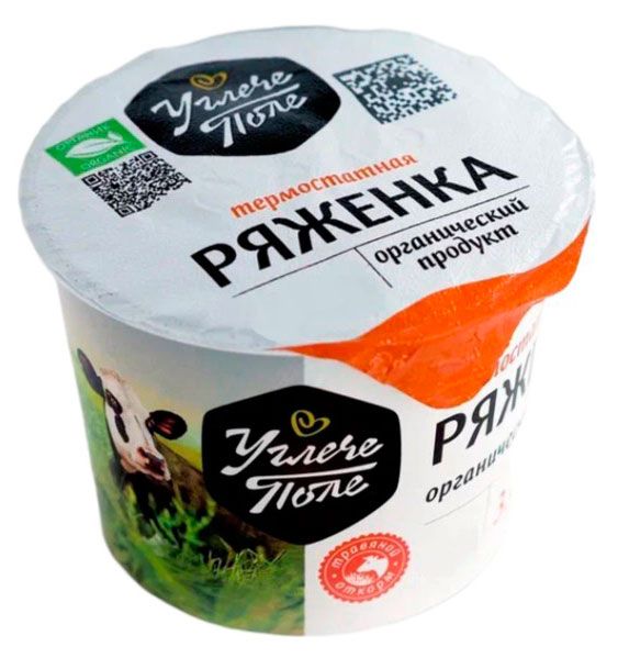Ряженка термостатная Углече Поле organic 3,6-4,2% БЗМЖ, 220 г