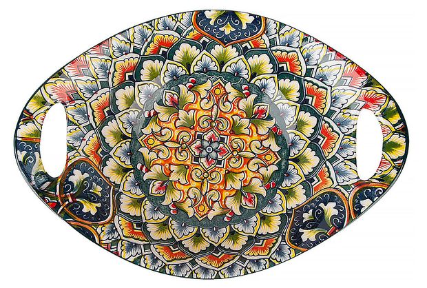Салатник Nouvelle Home Arabesque овальный с ручкой