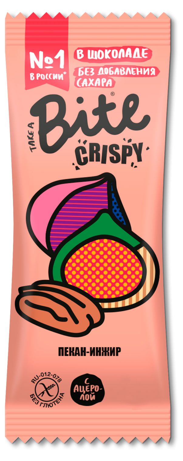 Батончик Take a Bite Crispy Пекан-Инжир 45 г 120₽