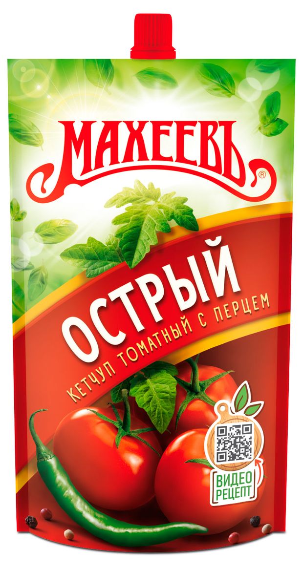 Кетчуп томатный МАХЕЕВЪ Острый с перцем 300 г 75₽