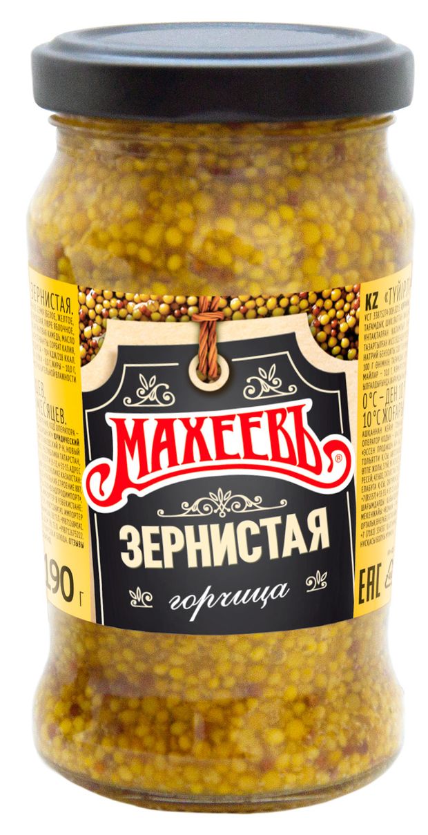 Горчица МАХЕЕВЪ зернистая 190 г 80₽