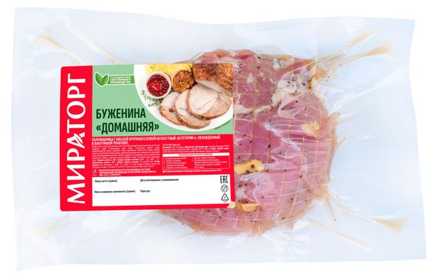 Буженина из окорока свинины Мираторг Домашняя 06-15 кг 1 упаковка 12 кг 450₽