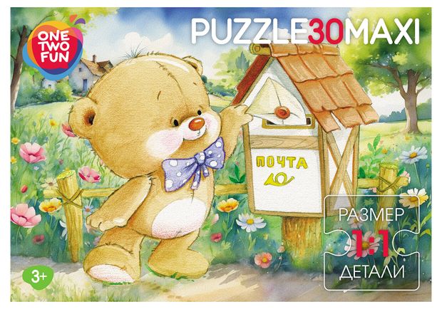 Пазл для детей ONE TWO FUN Макси Мишки 30 элементов в ассортименте 120₽