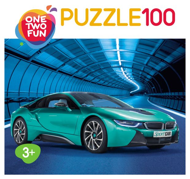 Игрушки  Ашан Пазл детский ONE TWO FUN Машины, 100 элементов в ассортименте