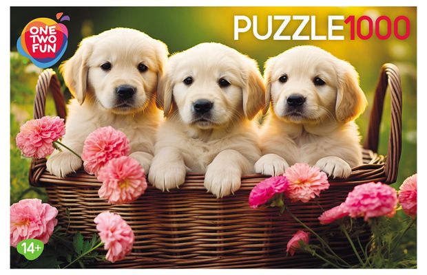 Пазл детский ONE TWO FUN Животные, 1000 элементов в ассортименте