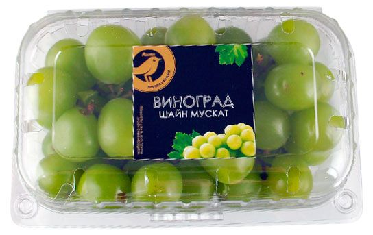 Виноград АШАН Золотая птица шайн мускат, 500 г