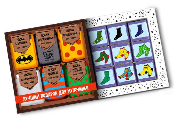 Шоколад молочный Chokocat Носки, 45 г