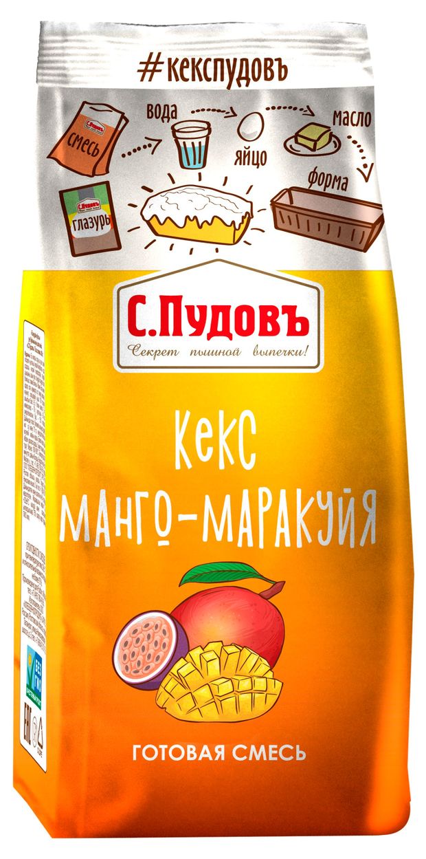 Смесь для выпечки С.Пудовъ Кекс манго маракуйя, 300 г