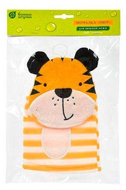 Мочалка-варежка Банные Штучки Тигр, 23х13 см