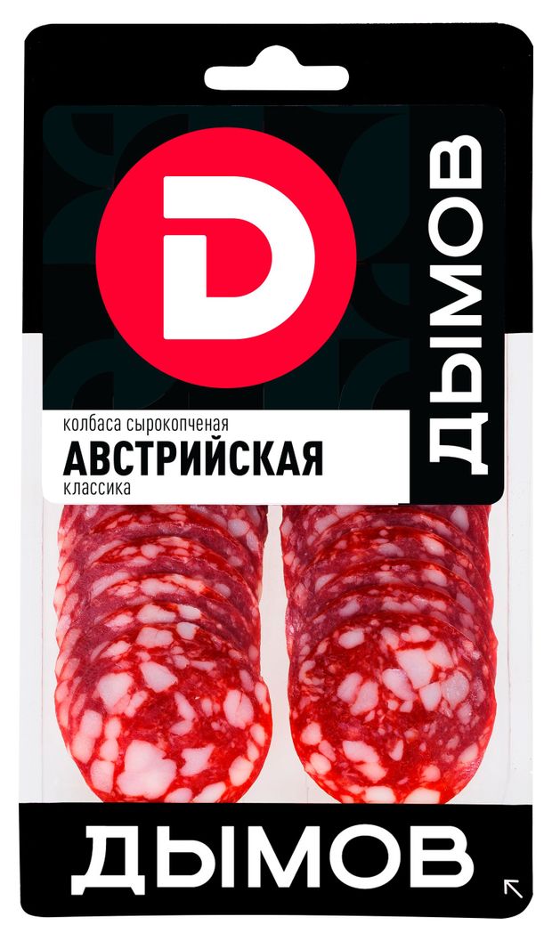 Колбаса сырокопченая ДЫМОВ Австрийская классика нарезка 90 г 215₽