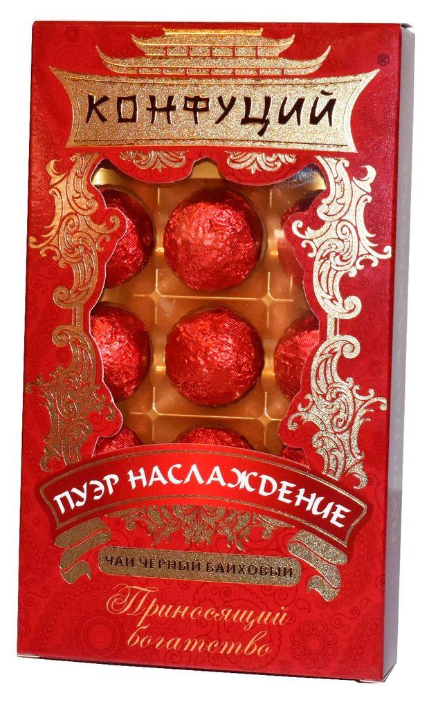 Чай черный Конфуций Пуэр Наслаждение прессованный, 70 г