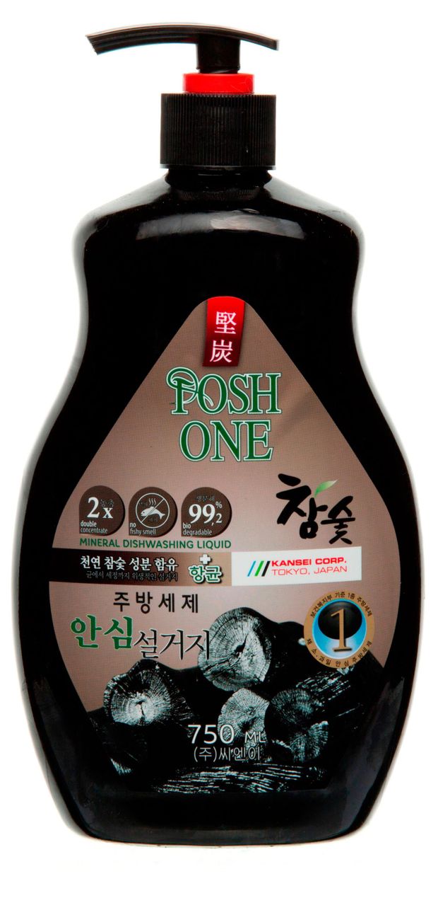 Средство для мытья посуды Posh One Древесный уголь, 750 мл