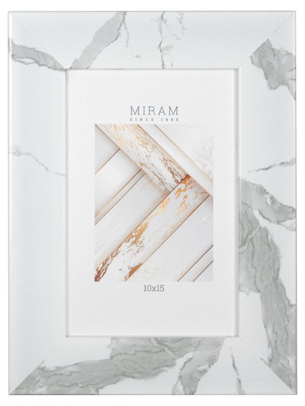 Фоторамка Miram Мраморная белая, 10х15 см