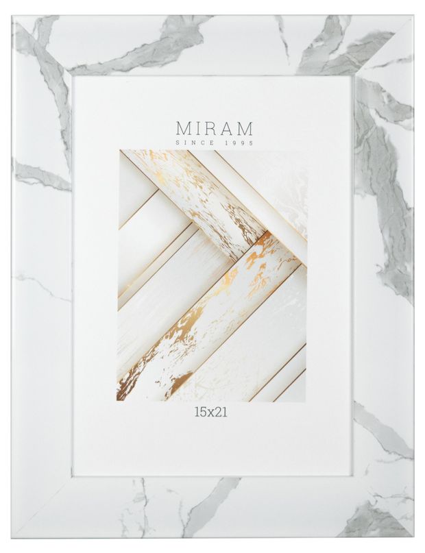 Фоторамка Miram Мраморная белая, 15х21 см