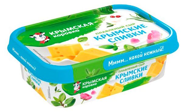 Сыр плавленый Крымские сливки Крымская Коровка 40% БЗМЖ, 180 г