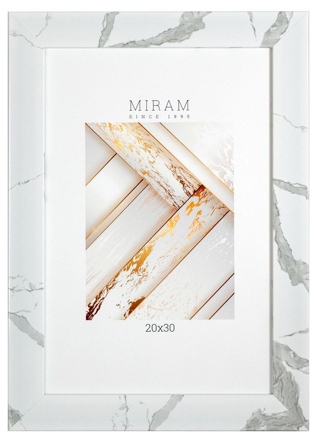 Фоторамка Miram Мраморная белая, 20х30 см
